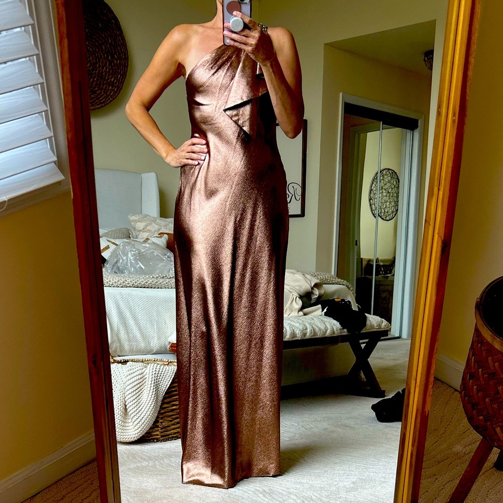 NWT RALPH LAUREN ONE SHOULDER GOWN